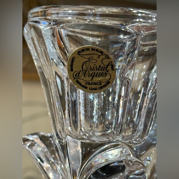 Beautiful Genuine Tulip Crystal Candlestick by Cristal d'Arques Made in France - Picture 7 of 11